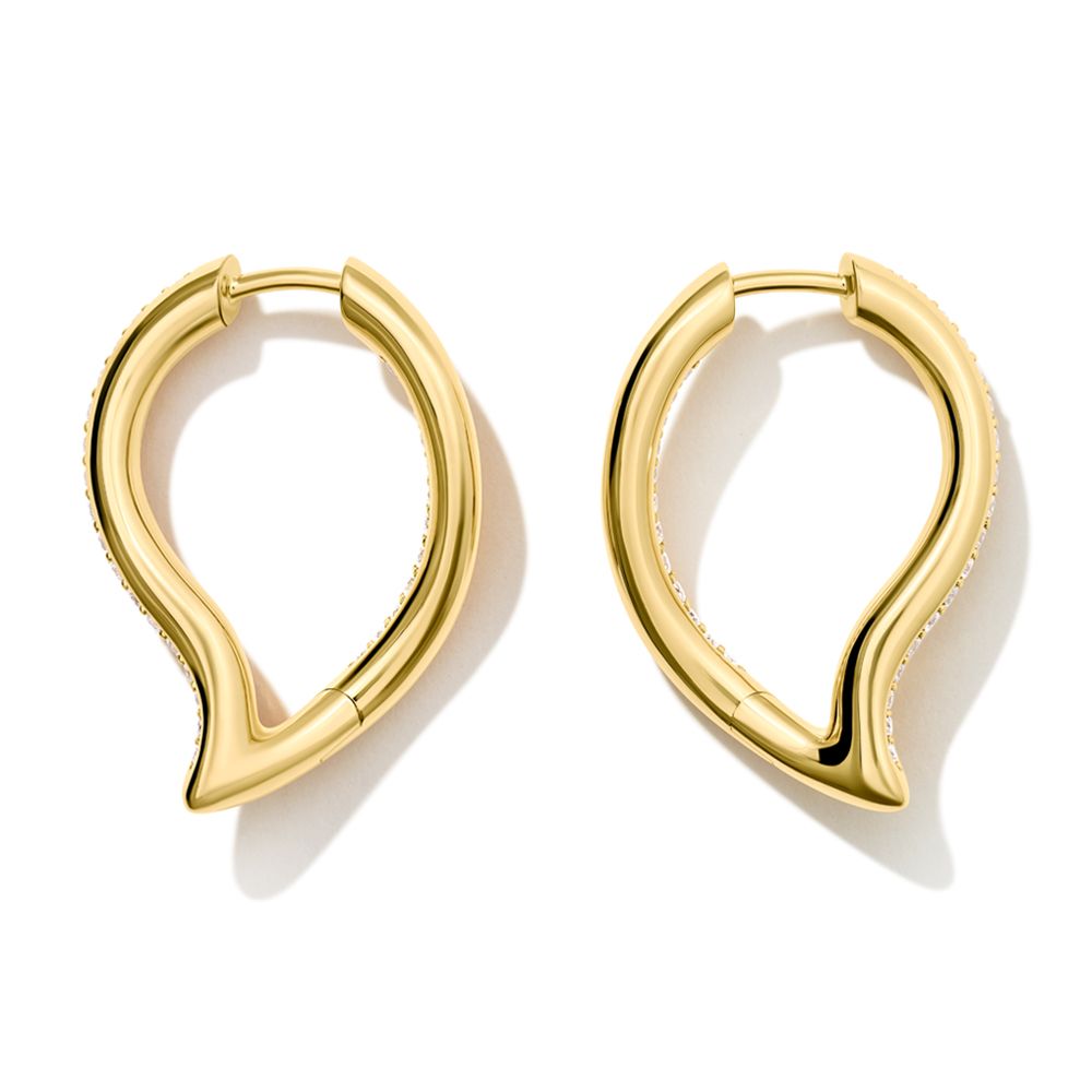Ohrringe Signature Hoop Twistes Drop Pav&eacute; &ndash; Bild 3